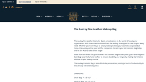 Holtz Leather - Audrey Fine Leather Makeup Bag