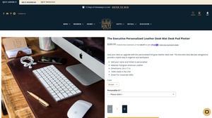 Holtz Leather - The Executive Personalized Leather Desk Mat