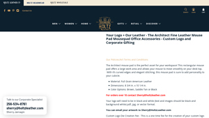 Holtz Leather - The Architect Personalized Leather Mousepad