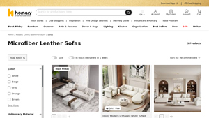 Homary - Microfiber Leather Sofas
