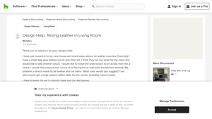 Houzz - Beige Taupe Leather Couch