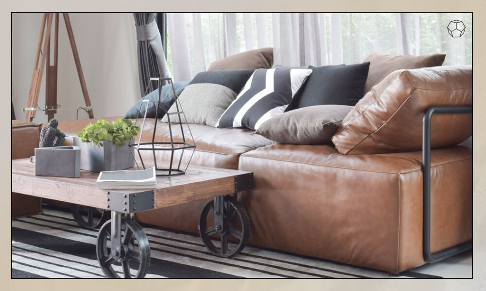 An application scenario or product detail of how to clean polyester couch that looks like leather - Image 9