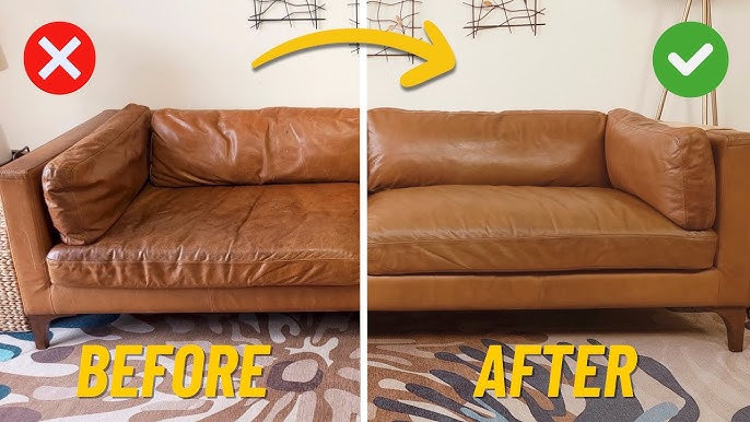 Featured image for the how to clean polyester couch that looks like leather guide