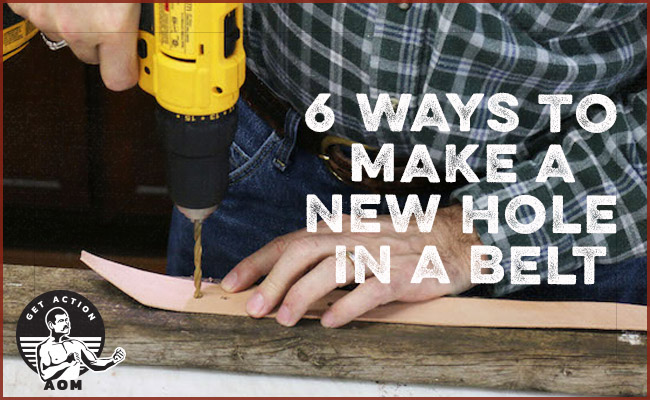 An application scenario or product detail of how to make a hole in a leather belt - Image 7