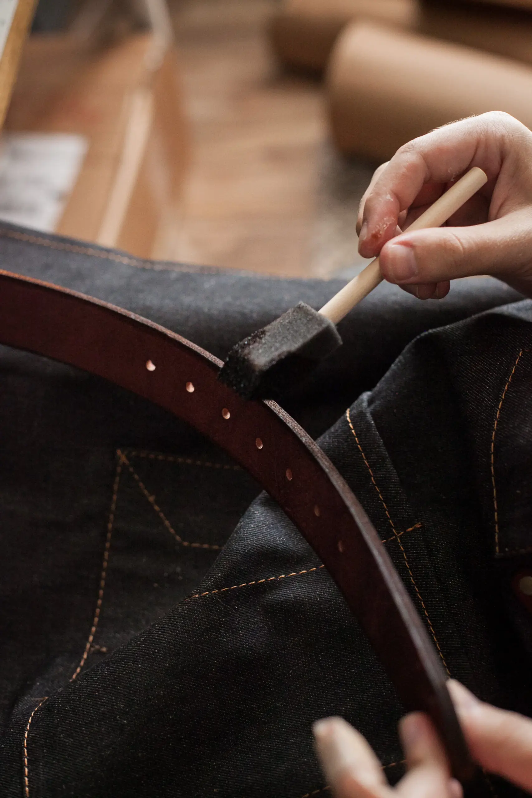 An application scenario or product detail of how to make a leather belt - Image 22