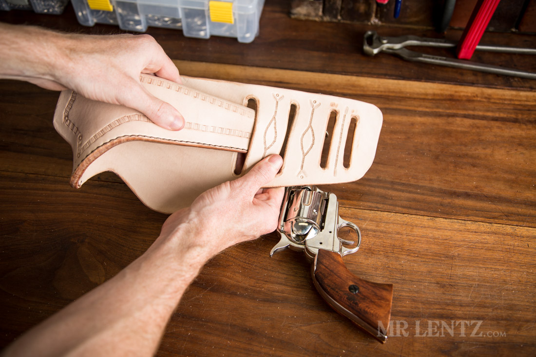 An application scenario or product detail of how to make a leather holster - Image 21