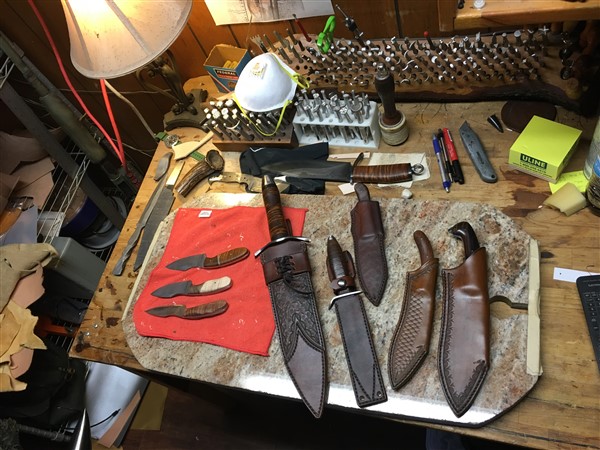 An application scenario or product detail of how to make a leather sheath - Image 20