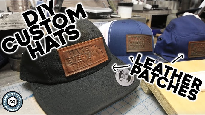 An application scenario or product detail of how to make leather patches for hats - Image 1