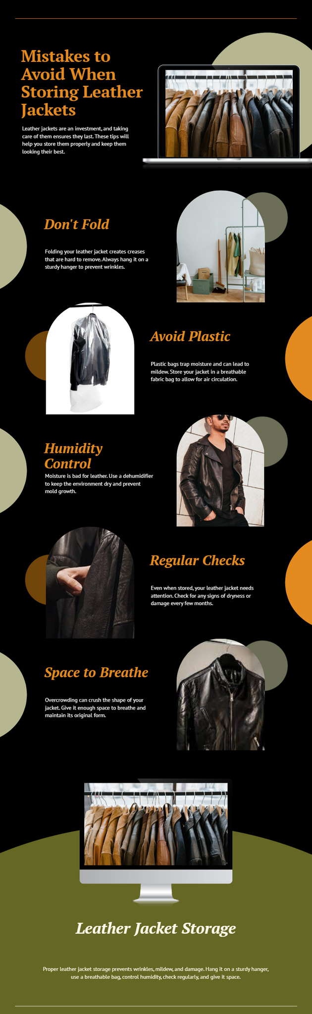 An application scenario or product detail of how to store leather clothes - Image 17