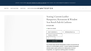 Hunted Fox - Custom Leather Cushions