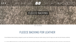 Hydes Leather - Fleece Backing for Automotive Leather