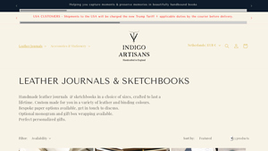 Indigo Artisans - Handmade Leather Journals & Sketchbooks