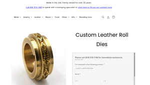 Infinity Stamps - Custom Leather Roll Dies