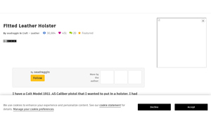 Instructables - Fitted Leather Holster for Colt 1911