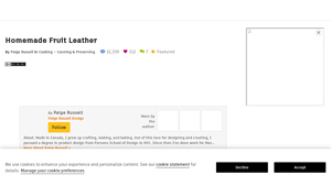 Instructables - Homemade Fruit Leather Recipe