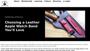 International Leather Club - Leather Apple Watch Bands