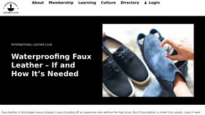 International Leather Club - Waterproofing Faux Leather