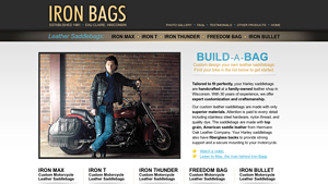 Iron Bags - Leather Harley Davidson Saddlebags