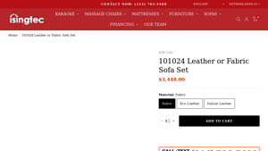 Isingtec - Leather or Fabric Sofa Set