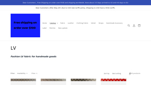 Jack Fabric Store - Fashion LV Vinyl Crafting Leather Fabric