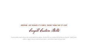 Cargill Custom Leather - Custom Belts
