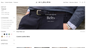 J. Hilburn - 35mm Custom Leather Woven Stretch Belt