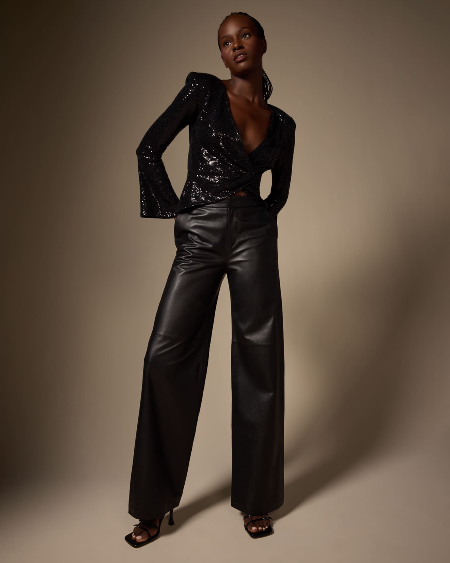 An application scenario or product detail of l'agence leather pants - Image 10