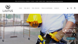 Lautus - Heavy Duty Top Grain Leather Tool Belt