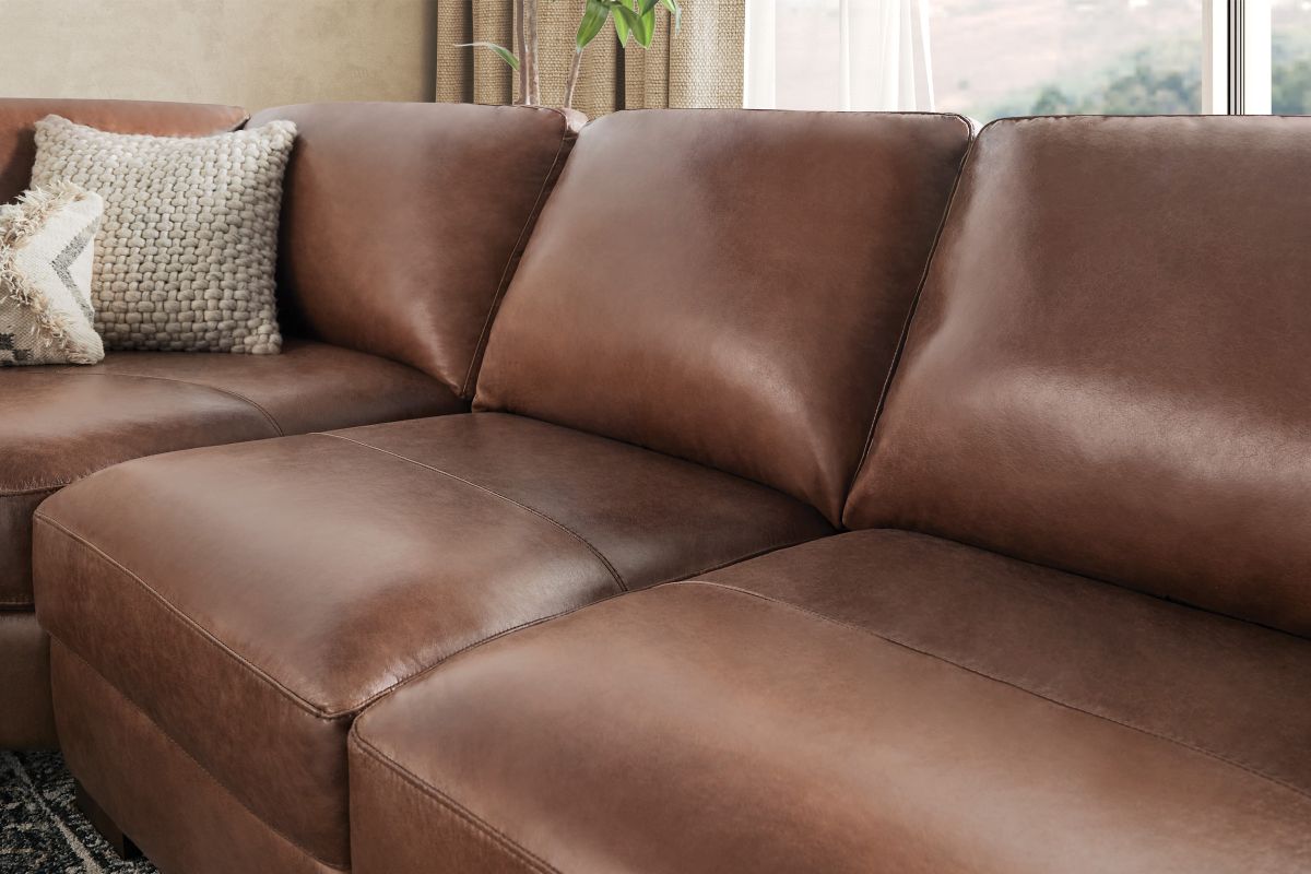 An application scenario or product detail of leather and fabric sectional - Image 9