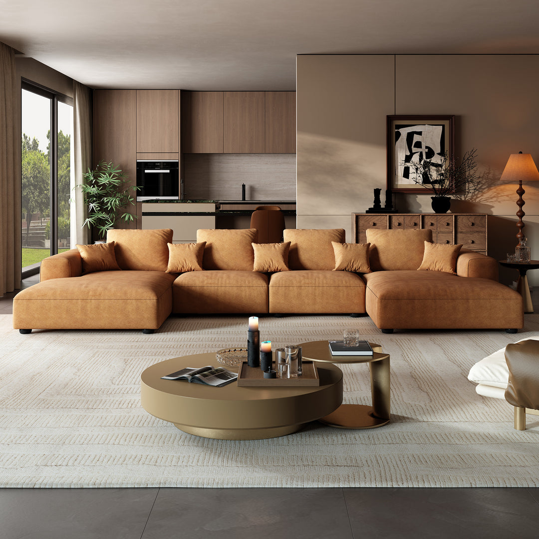 An application scenario or product detail of leather and fabric sectional - Image 12