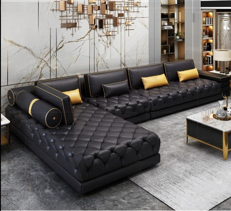 An application scenario or product detail of leather and fabric sectional - Image 15
