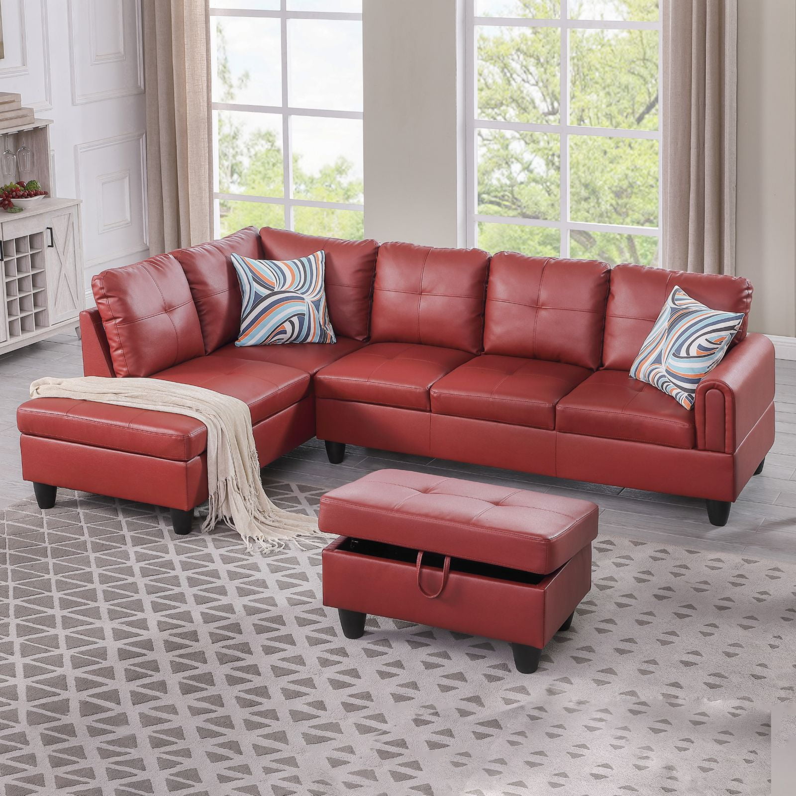 An application scenario or product detail of leather and fabric sectional - Image 22