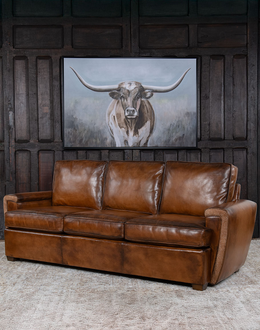 An application scenario or product detail of leather and suede couch - Image 8