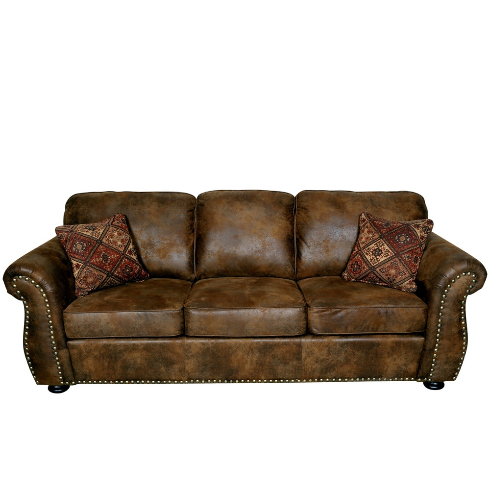 An application scenario or product detail of leather and suede sofa - Image 13