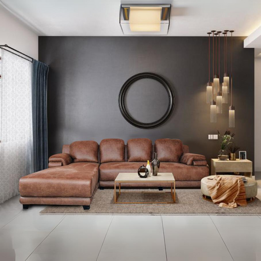 An application scenario or product detail of leather and suede sofa - Image 20