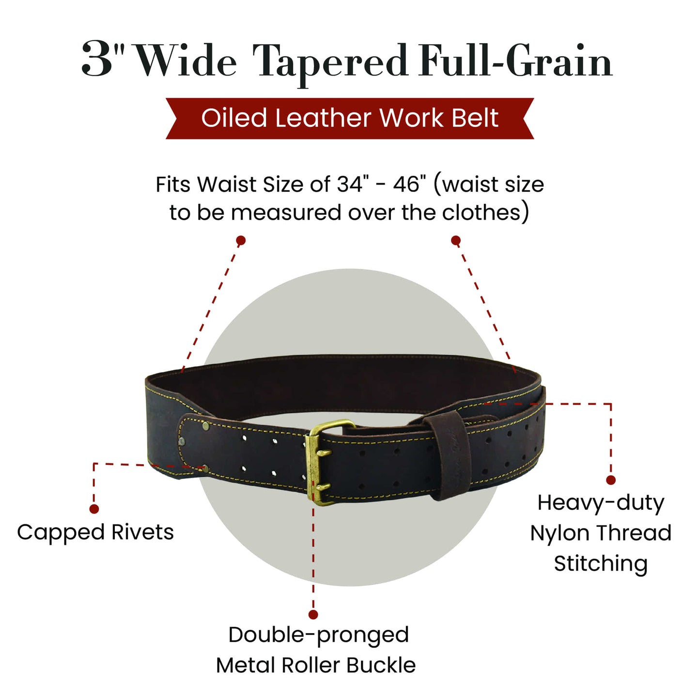 An application scenario or product detail of leather belt thickness - Image 22