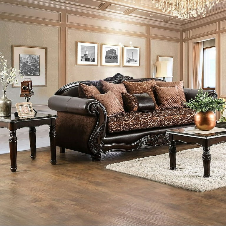 An application scenario or product detail of leather chair with fabric couch - Image 8