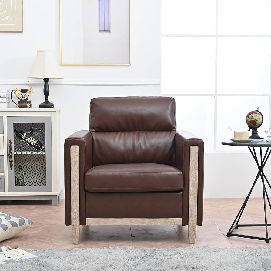 An application scenario or product detail of leather chair with fabric sofa - Image 16