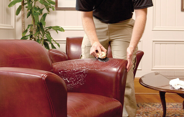 Featured image for the leather cleaning service guide