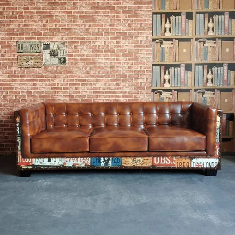 An application scenario or product detail of leather for sofa upholstery - Image 5
