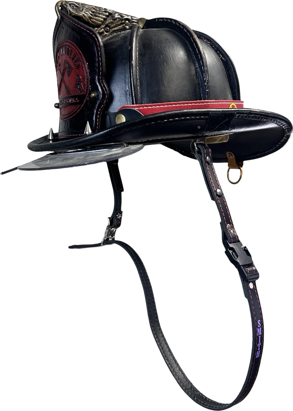 An application scenario or product detail of leather helmet chin strap - Image 6