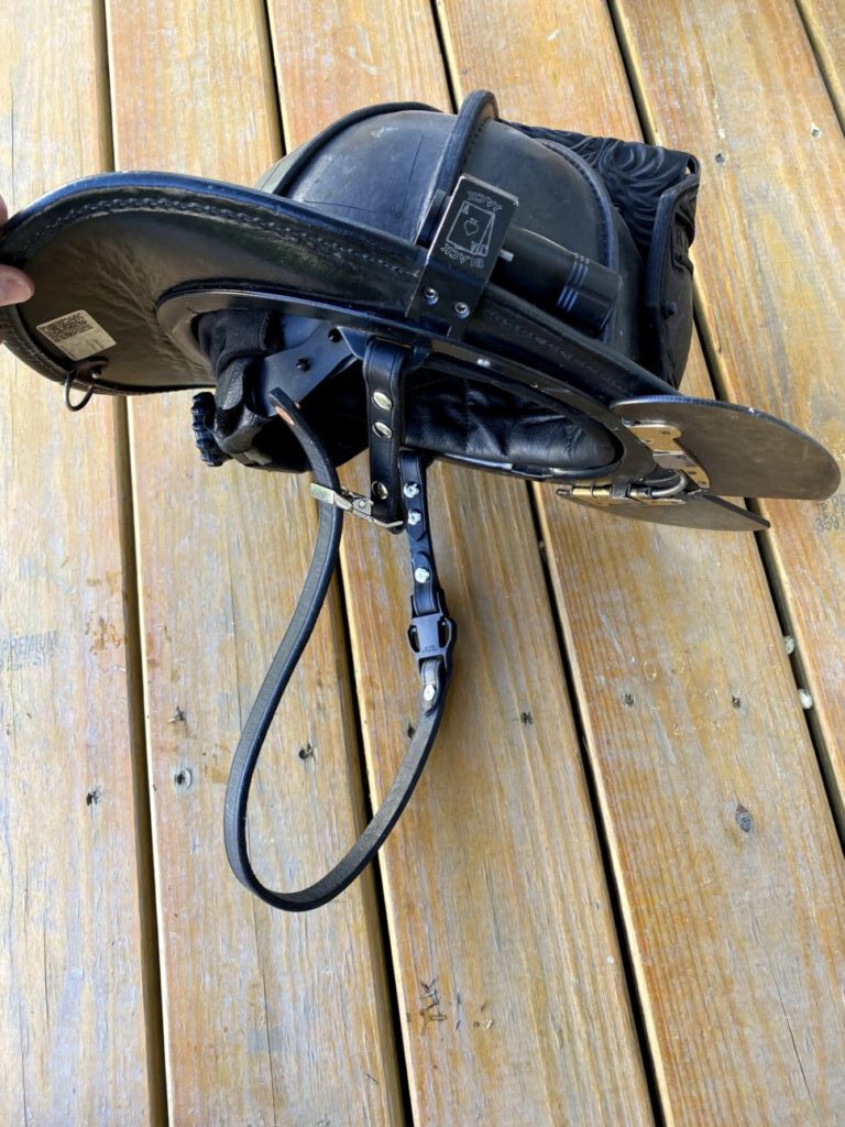 An application scenario or product detail of leather helmet chin strap - Image 9