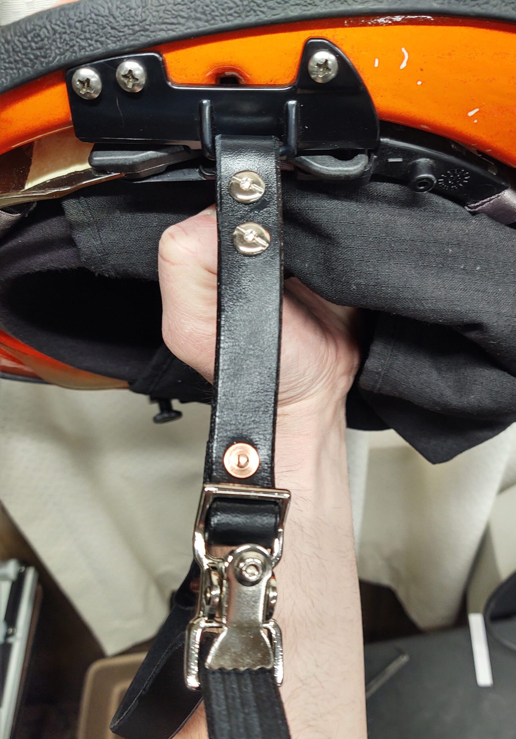 An application scenario or product detail of leather helmet chin strap - Image 18