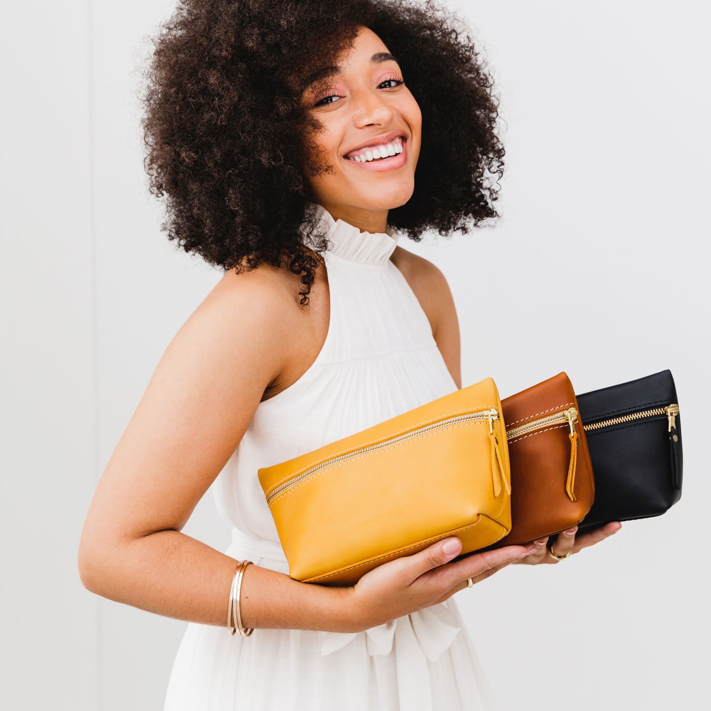 An application scenario or product detail of leather make up bag - Image 19