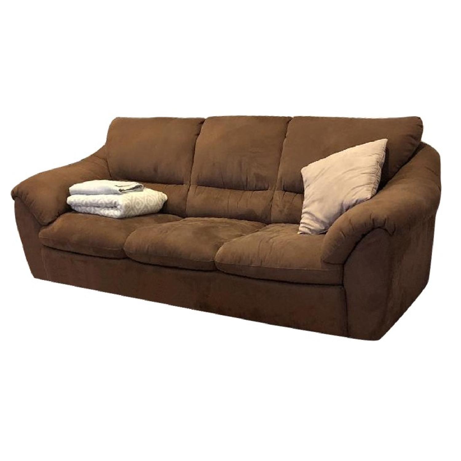 An application scenario or product detail of leather microsuede sofa - Image 22