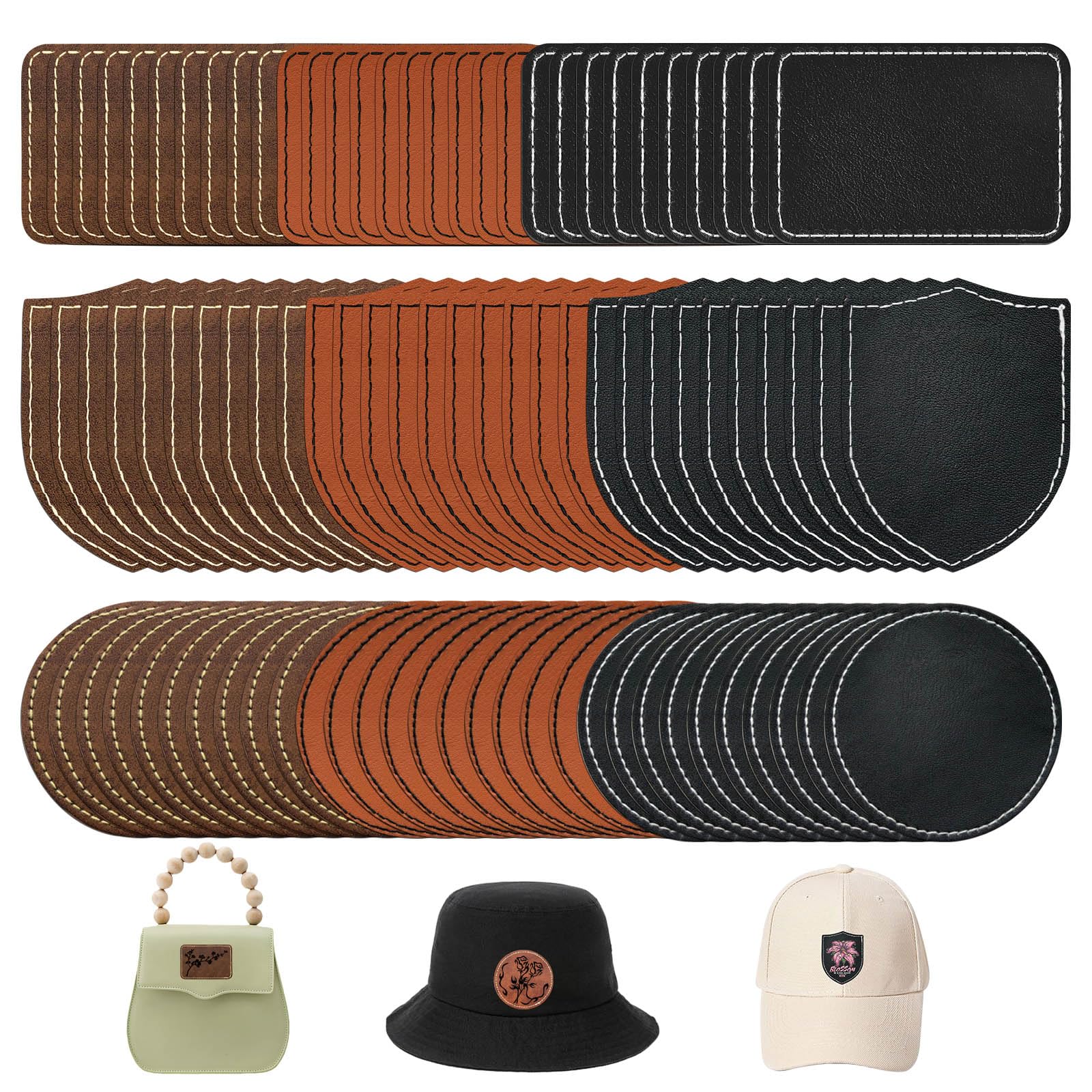 An application scenario or product detail of leather patches for hats wholesale - Image 2