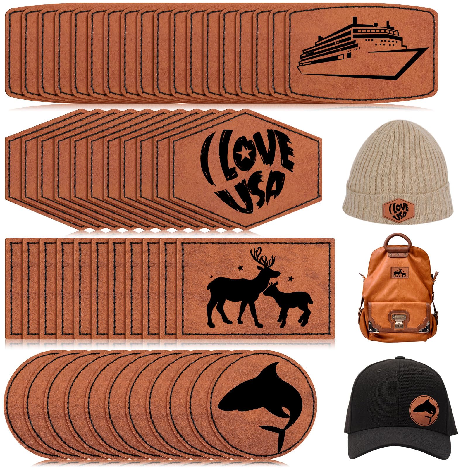 An application scenario or product detail of leather patches for hats wholesale - Image 4