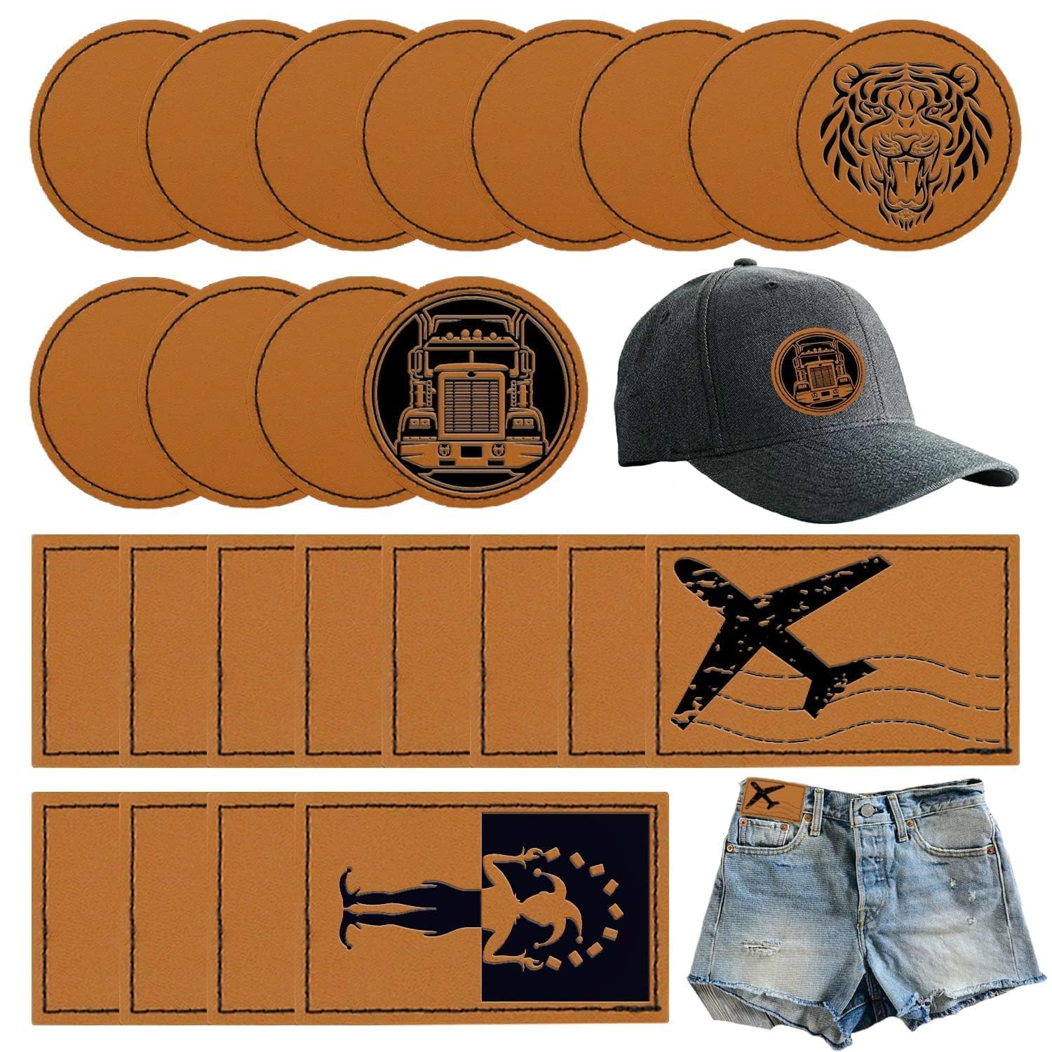 An application scenario or product detail of leather patches for hats wholesale - Image 22