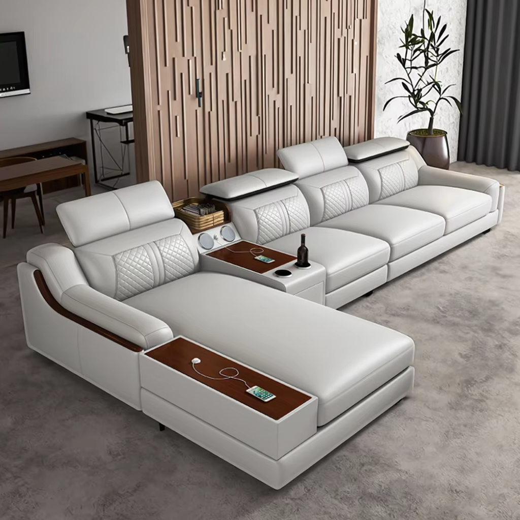 An application scenario or product detail of leather sofa wholesale - Image 6