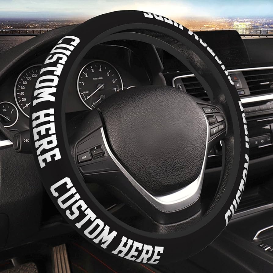 An application scenario or product detail of leather steering wheel cover custom - Image 10